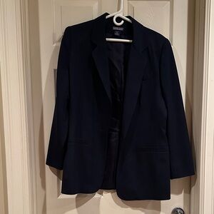Lands' End Navy Women's Wool Blazer